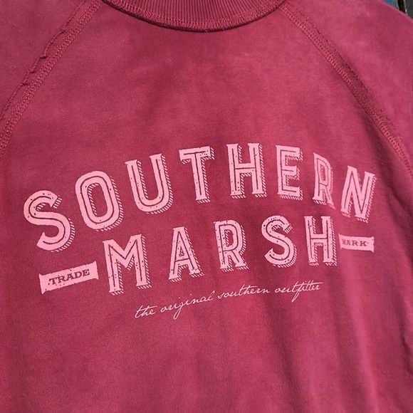 Seawash Sierra Crop Southern Marsh Maroon Sweatshirt - Picture 4 of 6